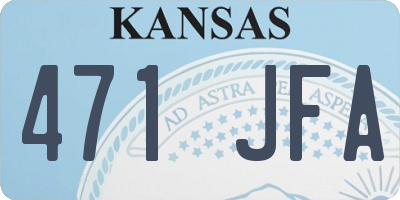 KS license plate 471JFA