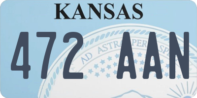 KS license plate 472AAN