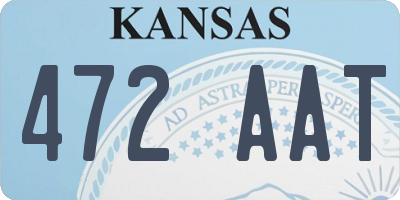 KS license plate 472AAT