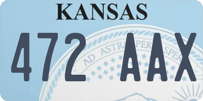 KS license plate 472AAX
