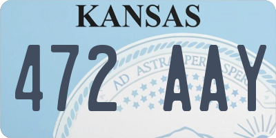 KS license plate 472AAY
