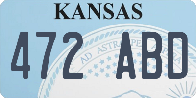 KS license plate 472ABD