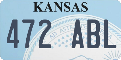 KS license plate 472ABL