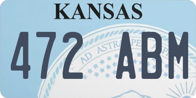 KS license plate 472ABM