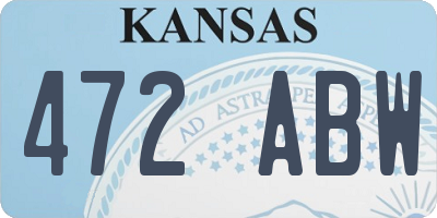 KS license plate 472ABW