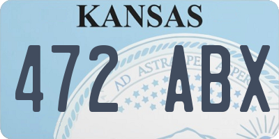 KS license plate 472ABX