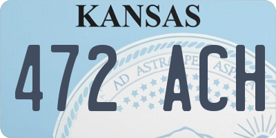 KS license plate 472ACH