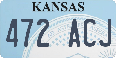 KS license plate 472ACJ