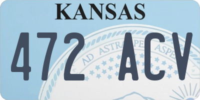 KS license plate 472ACV