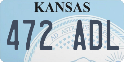 KS license plate 472ADL