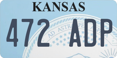 KS license plate 472ADP