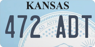 KS license plate 472ADT