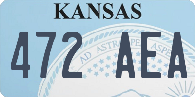 KS license plate 472AEA