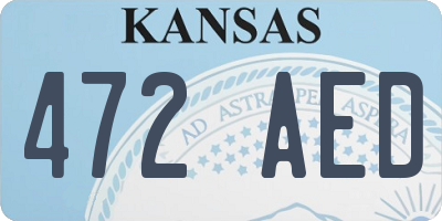 KS license plate 472AED
