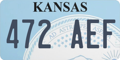 KS license plate 472AEF