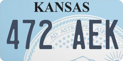 KS license plate 472AEK