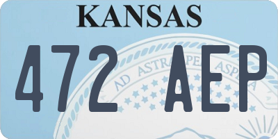 KS license plate 472AEP