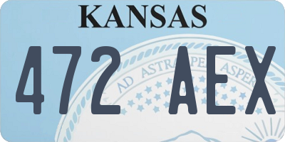KS license plate 472AEX
