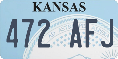 KS license plate 472AFJ