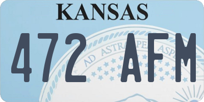 KS license plate 472AFM