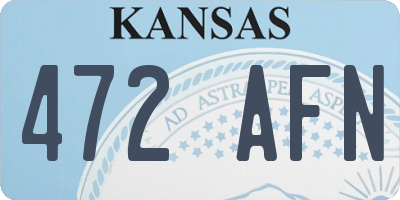 KS license plate 472AFN