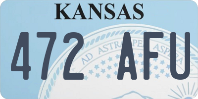 KS license plate 472AFU