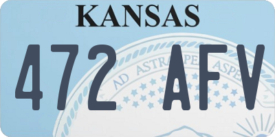 KS license plate 472AFV