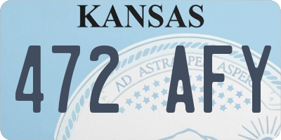 KS license plate 472AFY