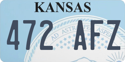 KS license plate 472AFZ