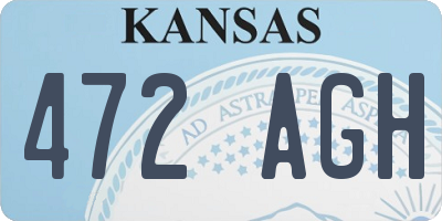 KS license plate 472AGH