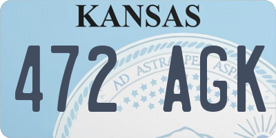 KS license plate 472AGK