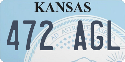 KS license plate 472AGL