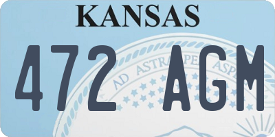 KS license plate 472AGM