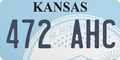 KS license plate 472AHC