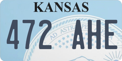 KS license plate 472AHE