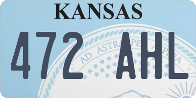 KS license plate 472AHL