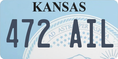 KS license plate 472AIL