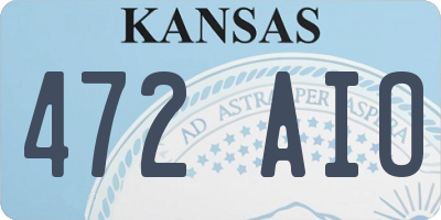 KS license plate 472AIO