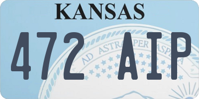 KS license plate 472AIP