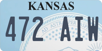 KS license plate 472AIW