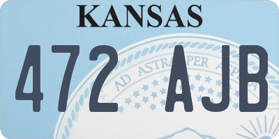 KS license plate 472AJB