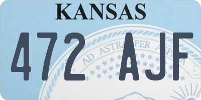 KS license plate 472AJF