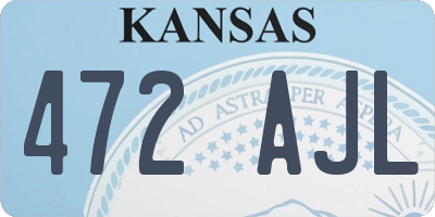 KS license plate 472AJL