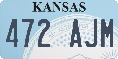 KS license plate 472AJM