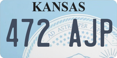 KS license plate 472AJP