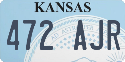 KS license plate 472AJR