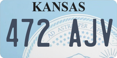 KS license plate 472AJV