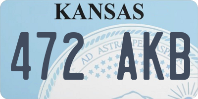 KS license plate 472AKB