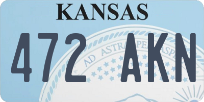 KS license plate 472AKN