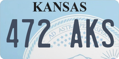 KS license plate 472AKS